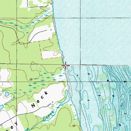 Topographic Map of Turkey Neck Creek, MD