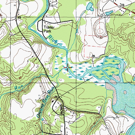 Topographic Map of Warehouse Run, MD
