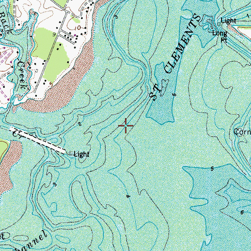 Topographic Map of Saint Clements Bay, MD
