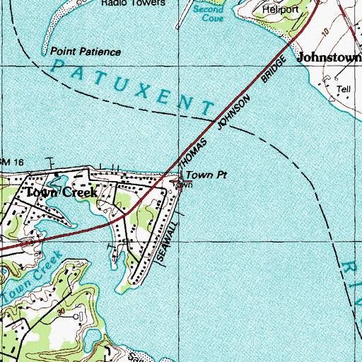 Topographic Map of Town Point, MD
