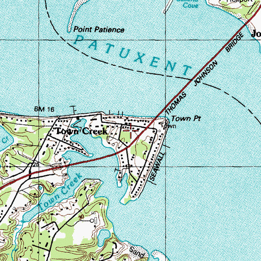 Topographic Map of Spencers Wharf, MD