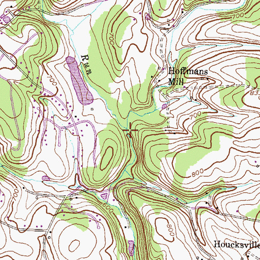 Topographic Map of Aspen Run, MD