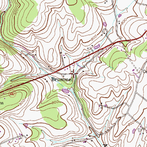 Topographic Map of Brummel, MD