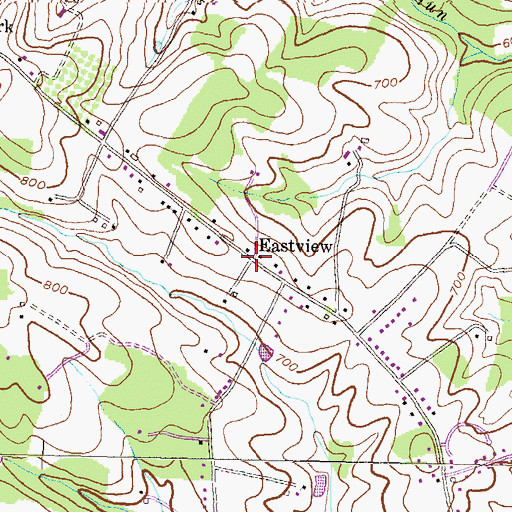 Topographic Map of Eastview, MD