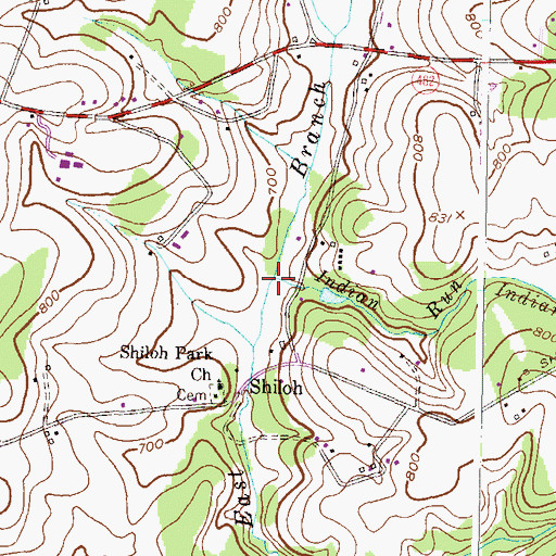Topographic Map of Indian Run, MD