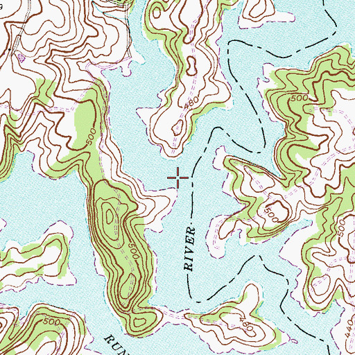 Topographic Map of Middle Run, MD