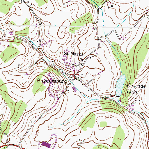 Topographic Map of Snydersburg, MD