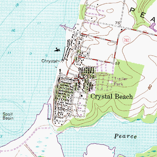 Topographic Map of White Crystal Beach, MD