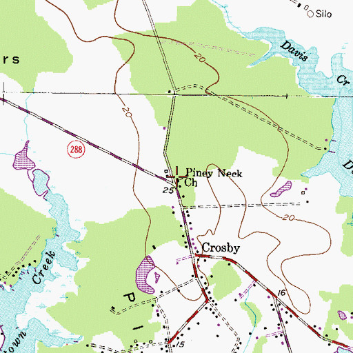 Topographic Map of Piney Neck Church, MD