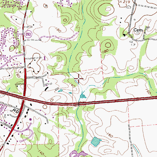 Topographic Map of Northeast Branch Park, MD