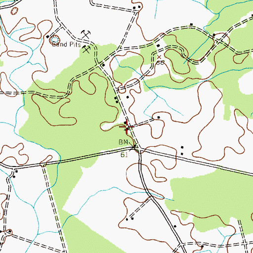 Topographic Map of New Union United Methodist Church, MD