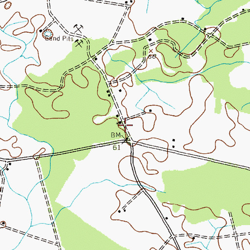 Topographic Map of Union Memorial Cemetery, MD