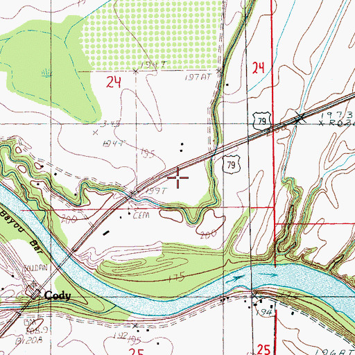 Topographic Map of Tongin School (historical), AR