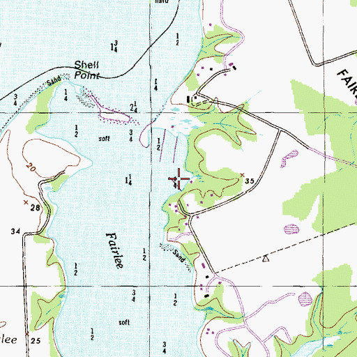 Topographic Map of Great Oak Resort and Yacht Basin, MD