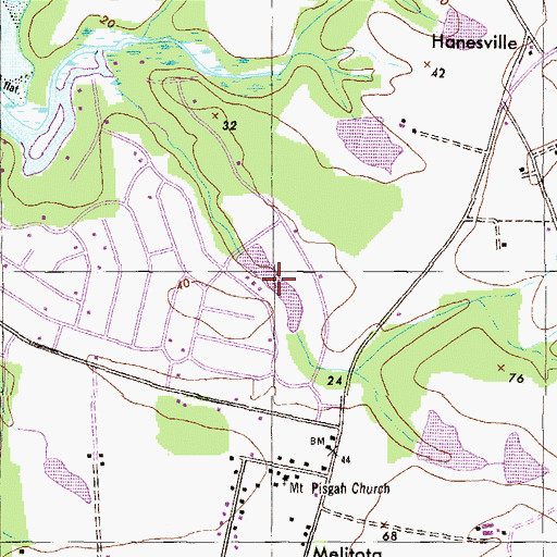 Topographic Map of Millbrook Lake, MD