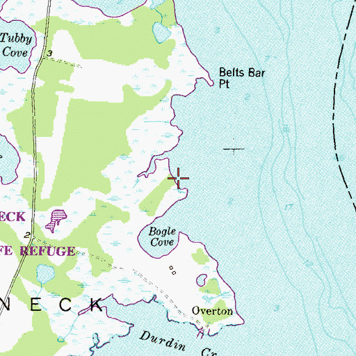 Topographic Map of Duck Inn Trail, MD