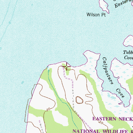 Topographic Map of Ingleside Recreation Area, MD