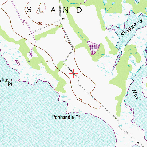 Topographic Map of Wickes Memorial Historical Marker, MD
