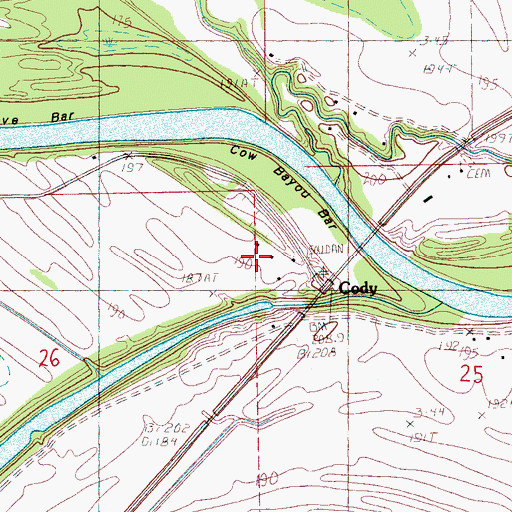 Topographic Map of Corner Place, AR