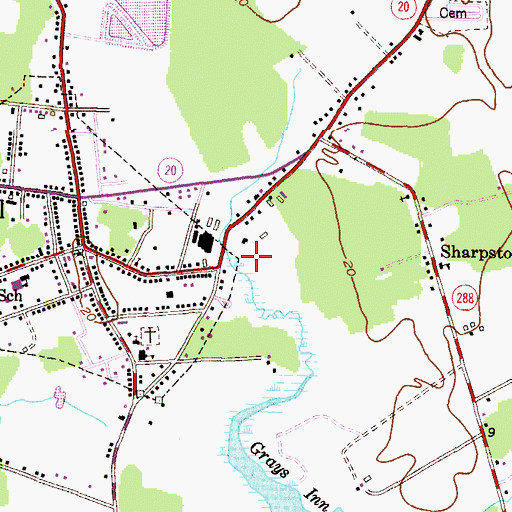 Topographic Map of Circle Park Trailer Park, MD