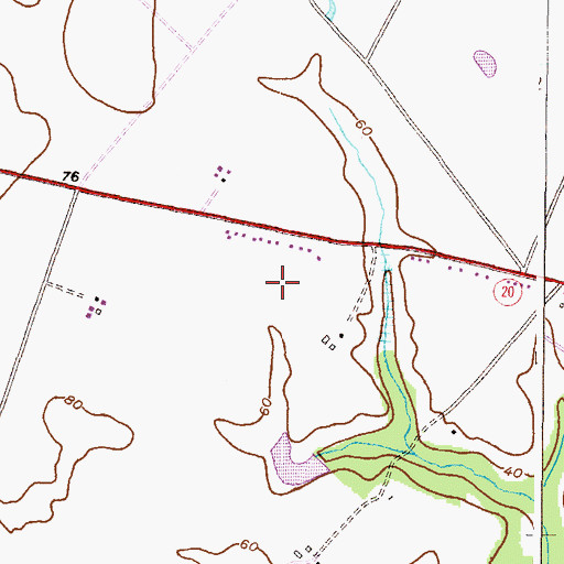 Topographic Map of Kent Acres, MD