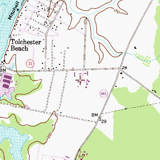 Topographic Map of Kent County Agricultural Center, MD