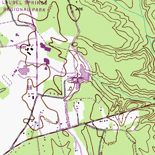 Topographic Map of Tilghman Park, MD