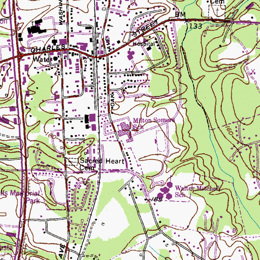 Topographic Map of Milton M Somers Middle School, MD