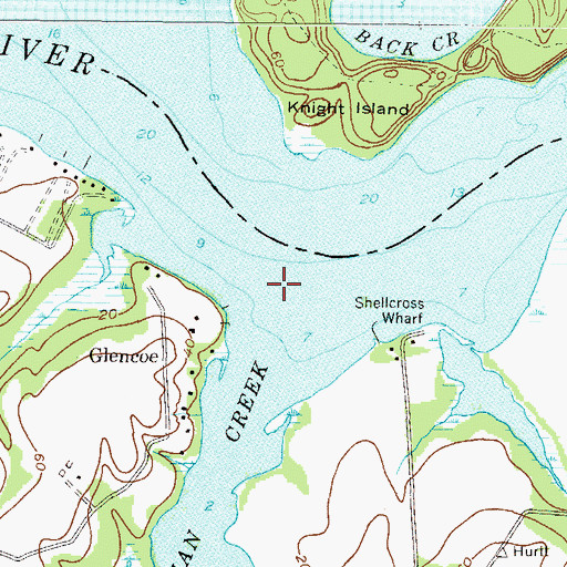 Topographic Map of Freeman Creek, MD
