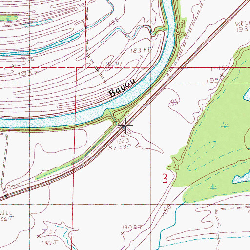 Topographic Map of Poinsett Spur, AR