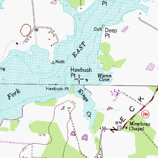 Topographic Map of Kings Creek, MD