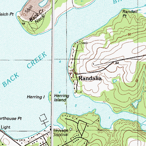 Topographic Map of Randalia, MD