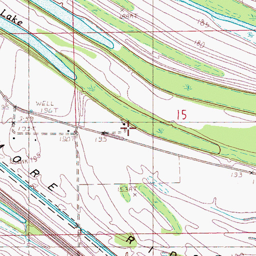 Topographic Map of Skidmore School (historical), AR