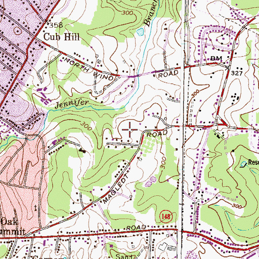Topographic Map of Green Terrace Heliport, MD