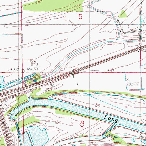 Topographic Map of Baynes Spur, AR
