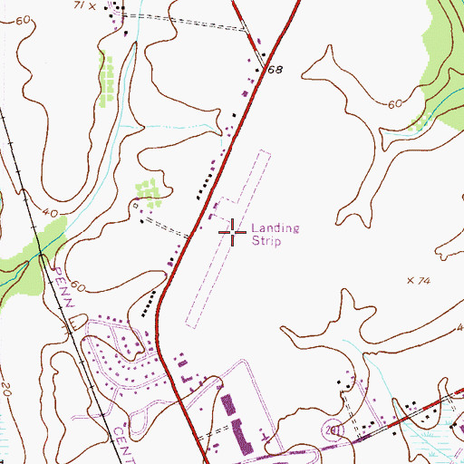 Topographic Map of Scheeler Field (historical), MD