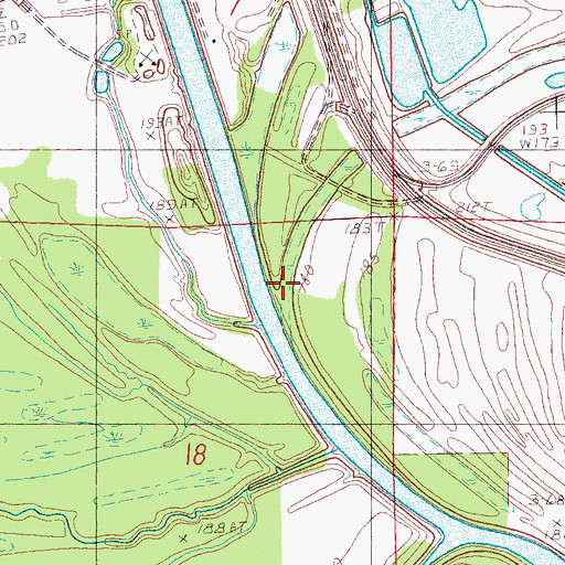 Topographic Map of L'Anguille Lake, AR