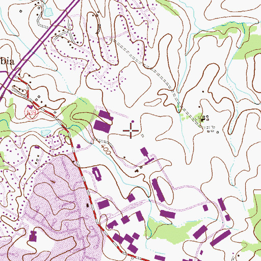 Topographic Map of Aerospace Tech Center Heliport, MD