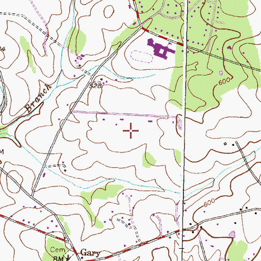 Topographic Map of Glenair Airport, MD
