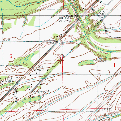 Topographic Map of Winona, AR