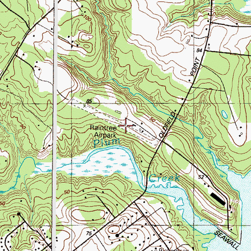 Topographic Map of Claremont Airport, MD