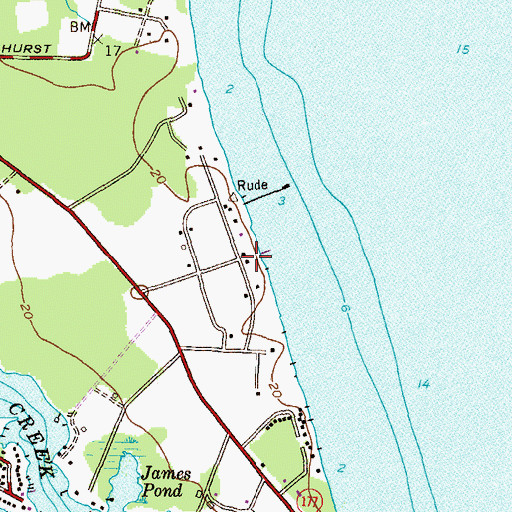 Topographic Map of C W Martin Heliport, MD