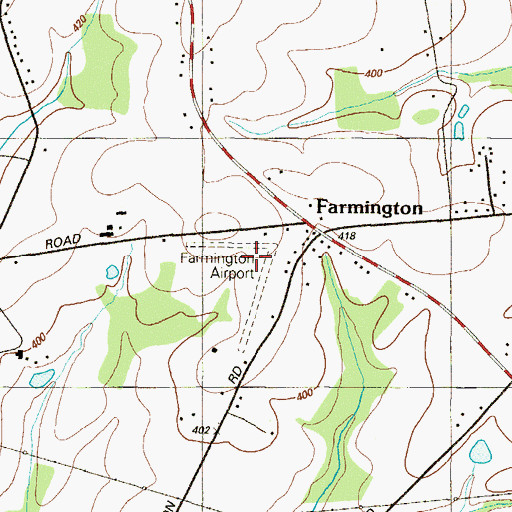 Topographic Map of Farmington Airport (historical), MD