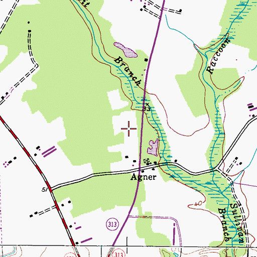Topographic Map of Houghton Airport (historical), MD
