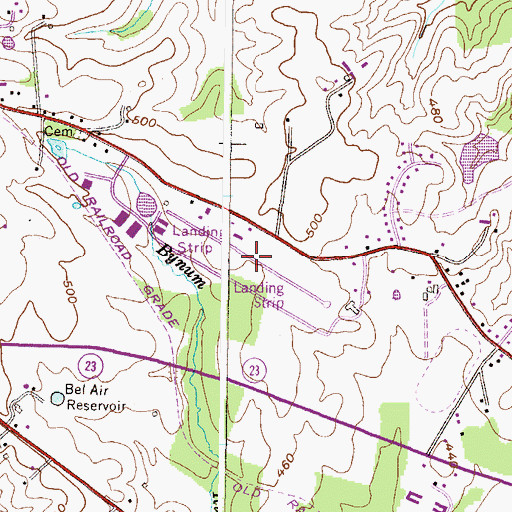 Topographic Map of Forest Hill Airport, MD