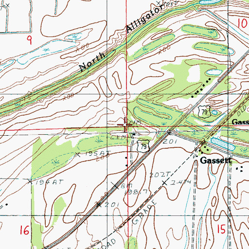 Topographic Map of Mound School (historical), AR