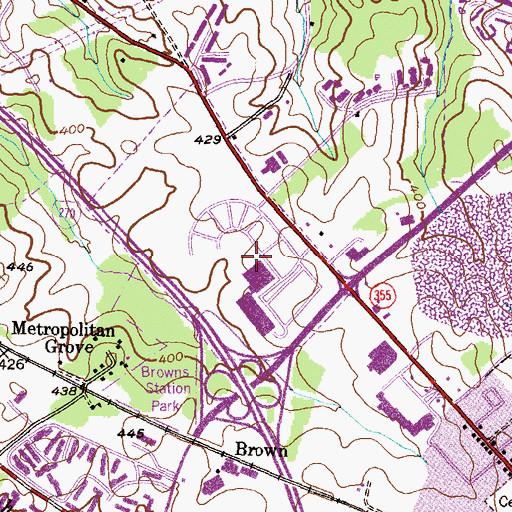 Topographic Map of Ibm Heliport, MD