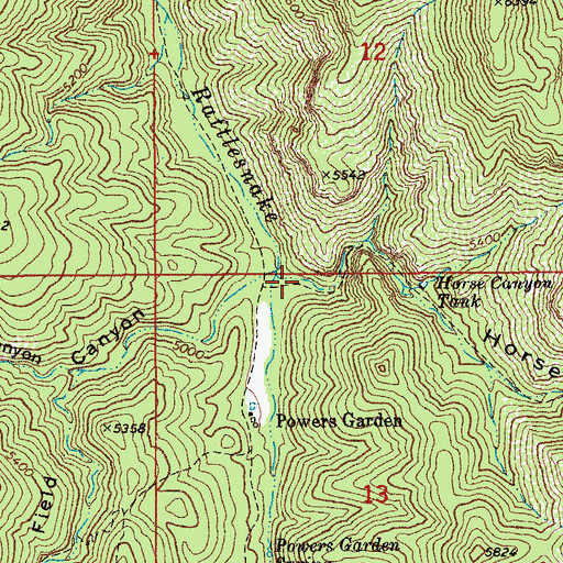 Topographic Map of Horse Canyon, AZ
