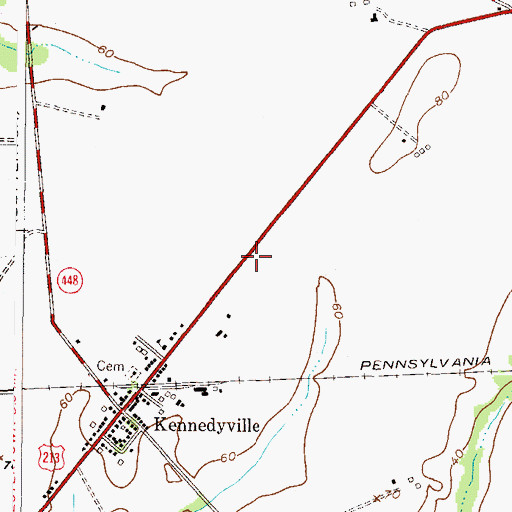 Topographic Map of Krastel Farms Airport, MD