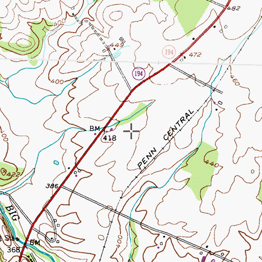 Topographic Map of Keymar Airpark, MD